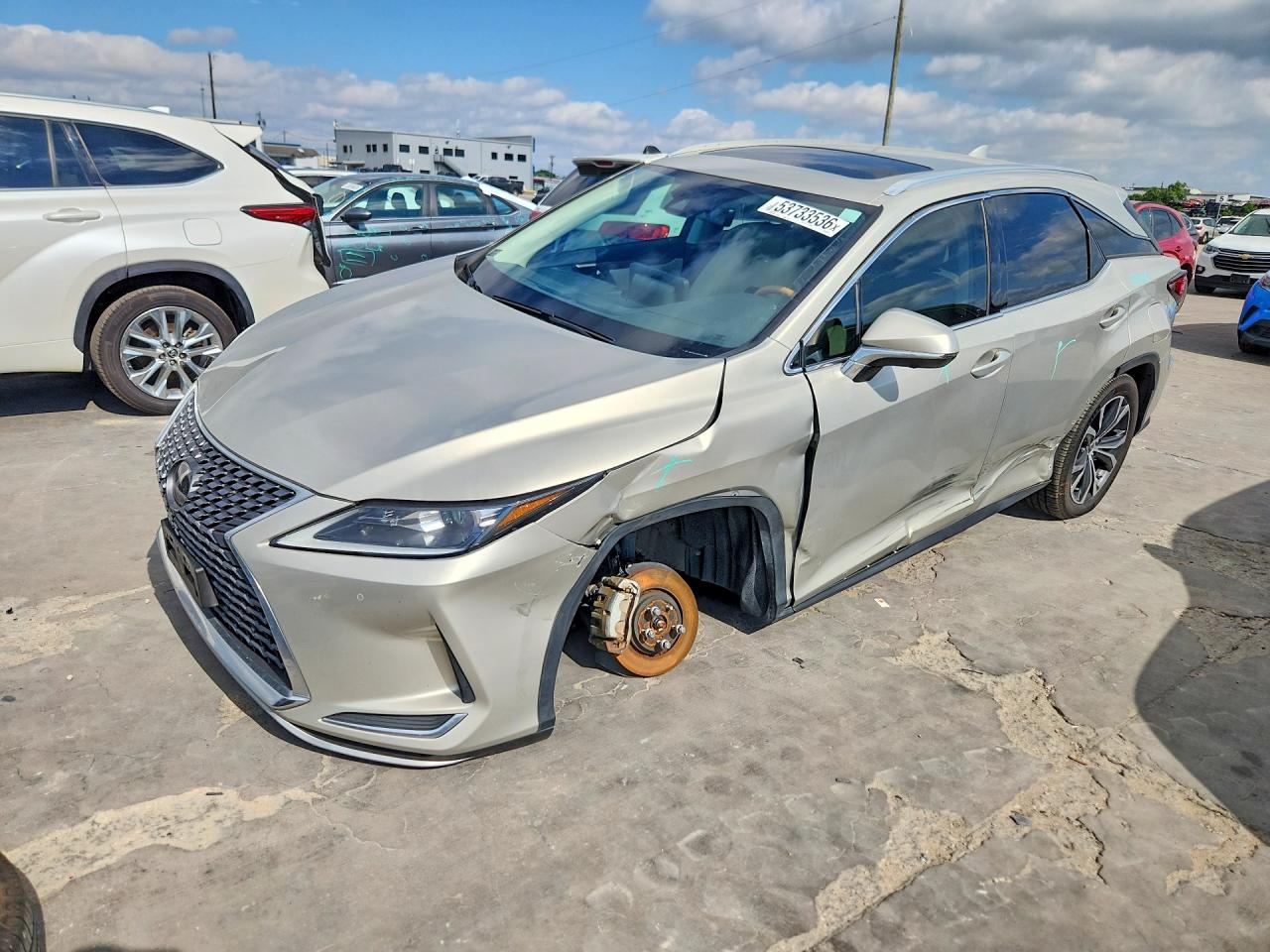 2021 Lexus RX 350, VIN 2T2HZMAA8MC218282 — Бок