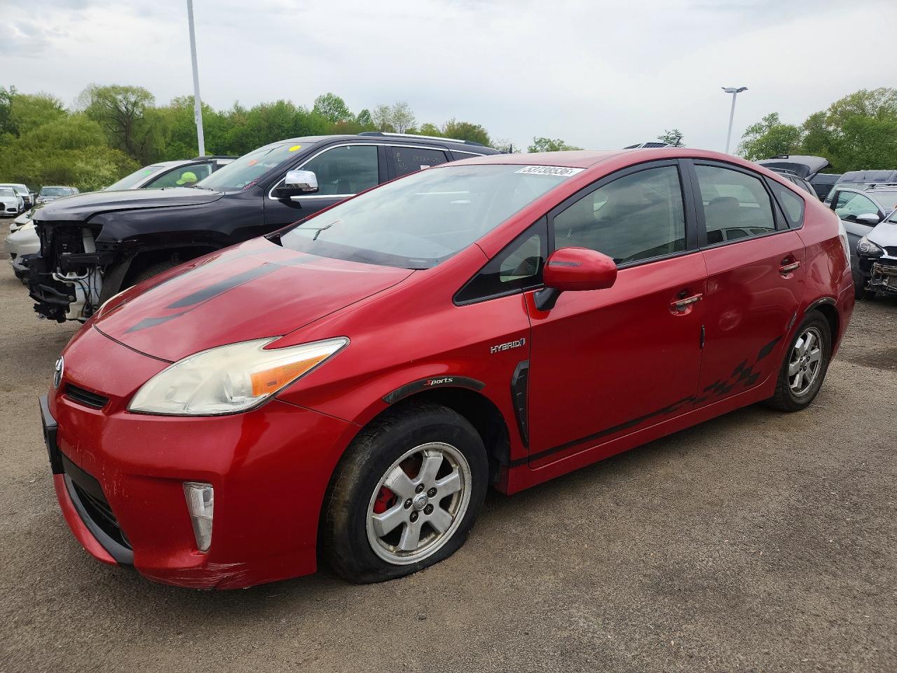 2014 Toyota Prius Two, VIN JTDKN3DUXE1760477 — Разукомплектован