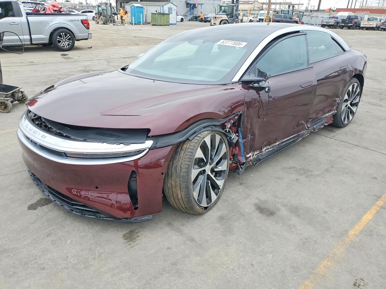 2022 Lucid Air Grand Touring, VIN 50EA1GBA8NA003550 — Side