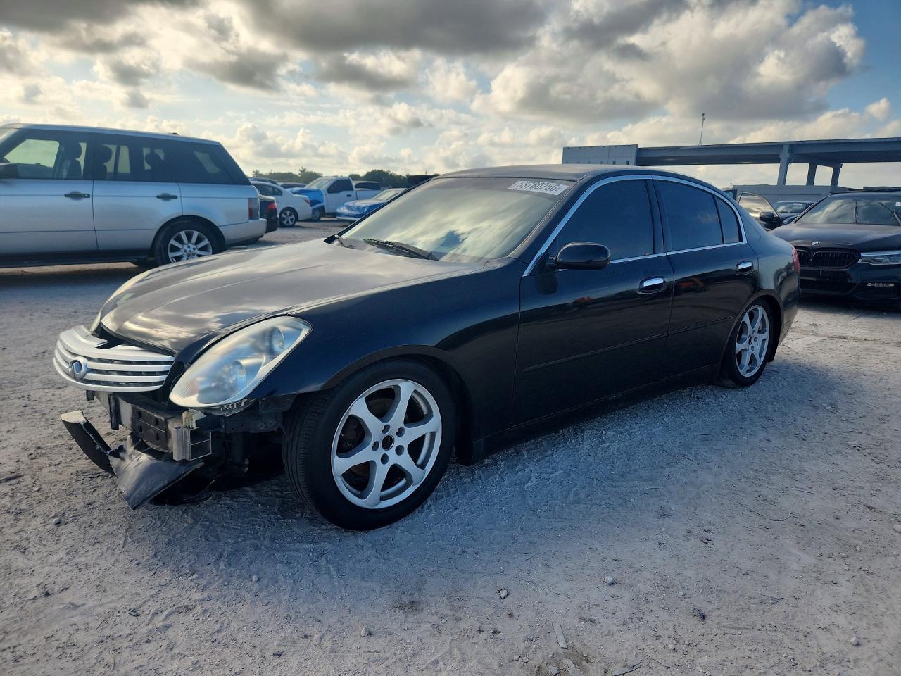 2004 Infiniti G35 w/Leather, VIN JNKCV51E14M615045 — Engine fire