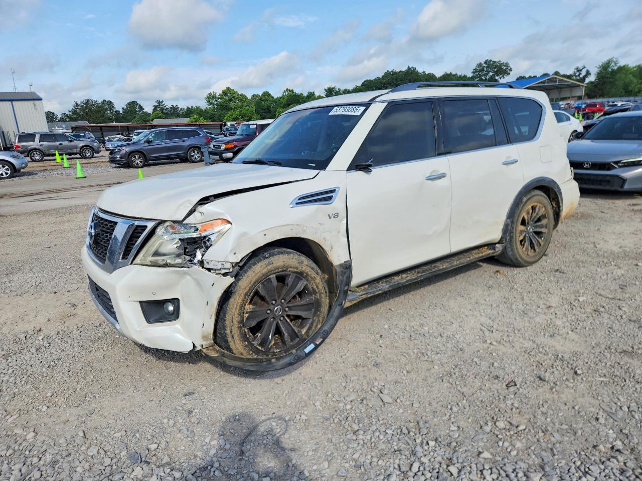 2017 Nissan Armada Platinum, VIN JN8AY2NF2H9301080 — Front end
