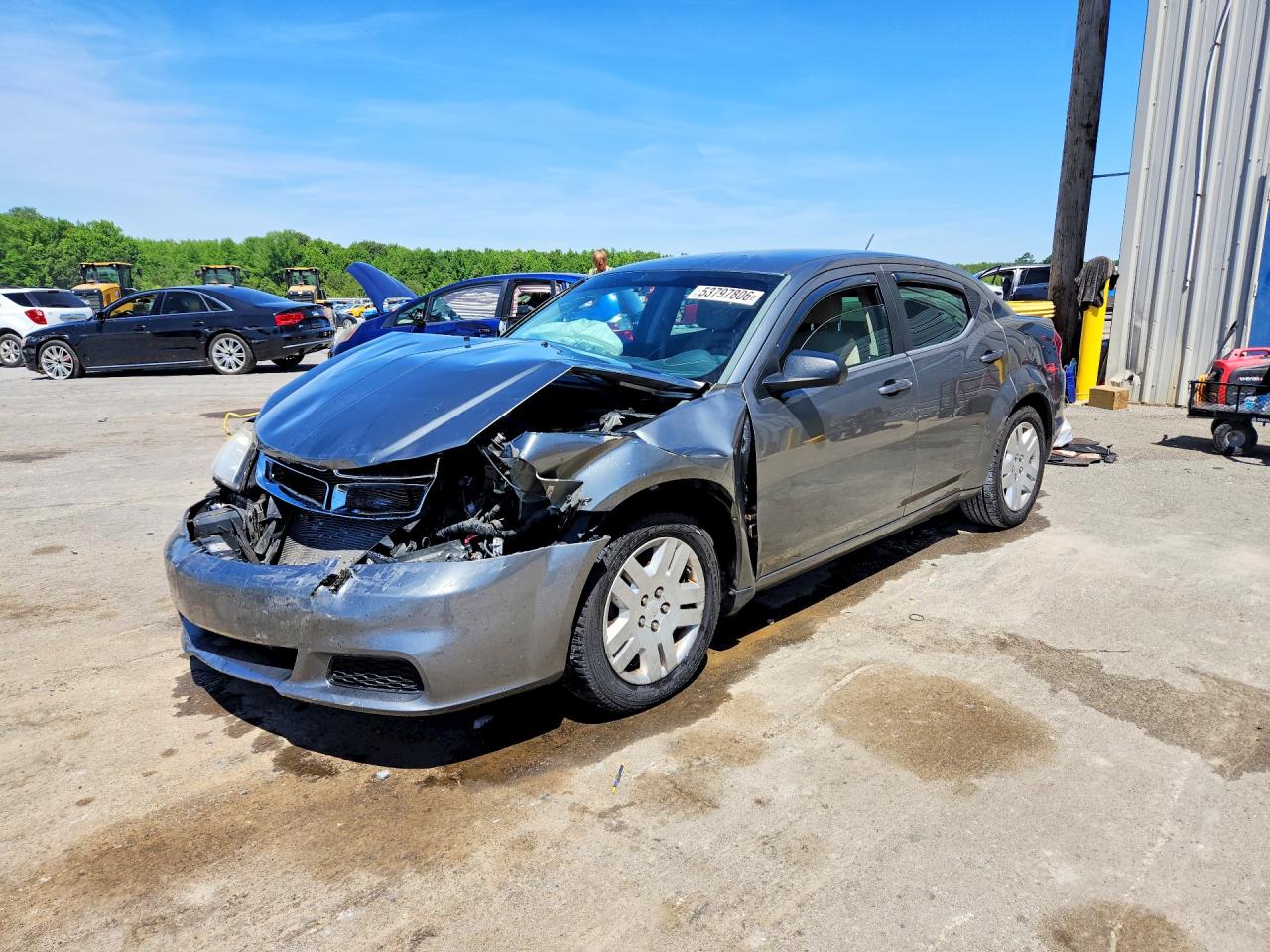 2013 Dodge Avenger SE V6, VIN 1C3CDZAG5DN748449 — Front end