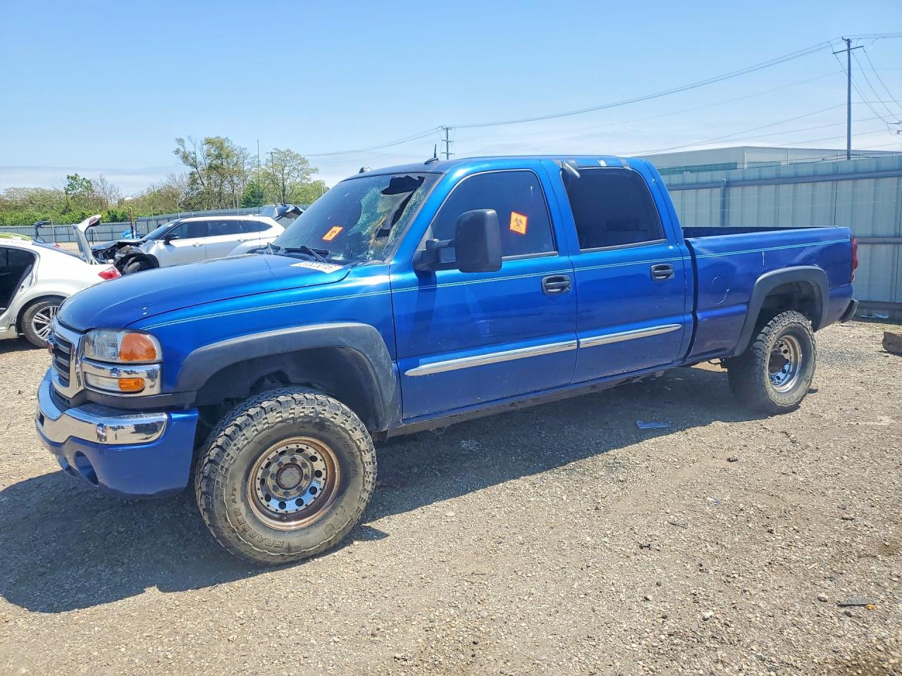 2004 GMC Sierra 2500HD SLE, VIN 1GTHK23G34F116944 — Interior fire
