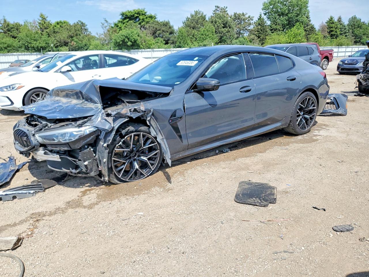 2022 BMW M8 Competition, VIN WBSGV0C01NCH35275 — Front end
