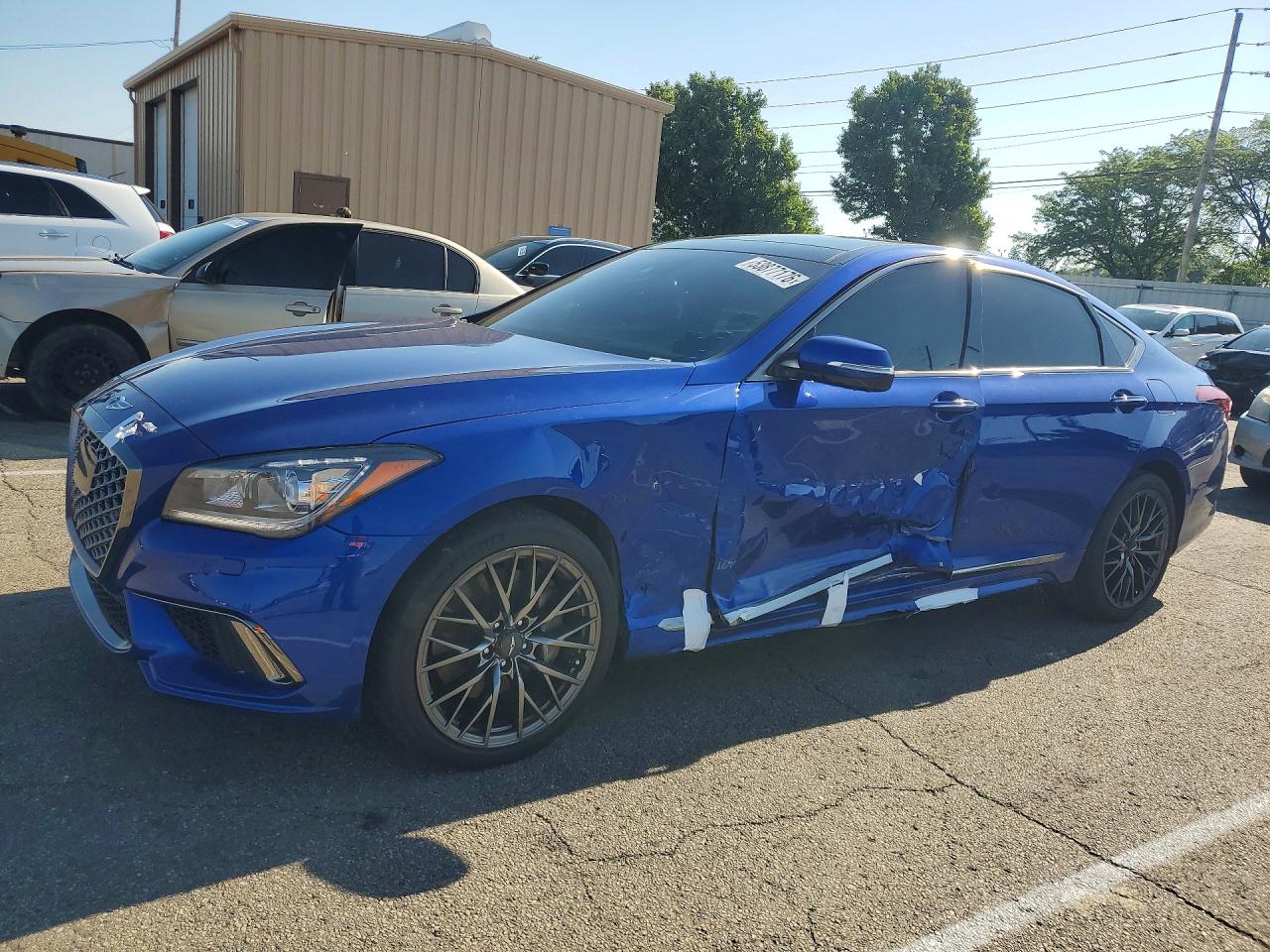2020 Genesis G80 3.8L, VIN KMTFN4JE9LU329548 — Side