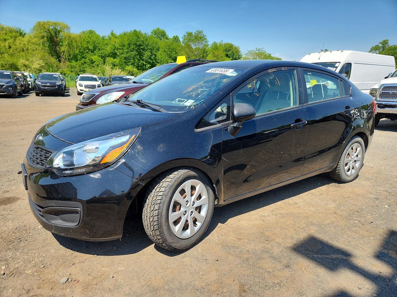 2013 Kia Rio LX, VIN KNADM4A34D6268099 — Front end