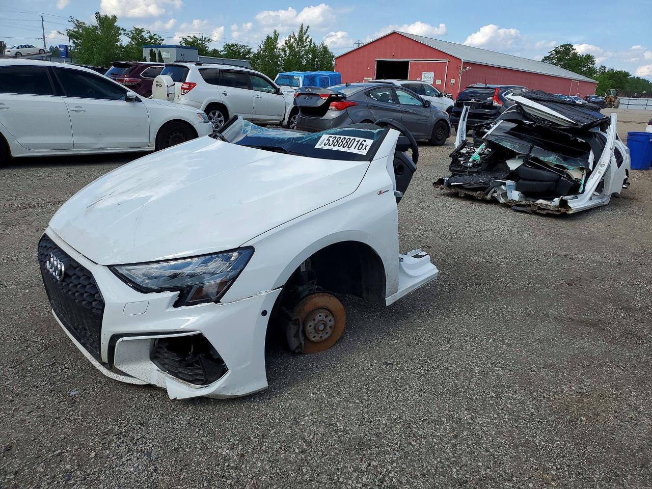 2023 Audi A3 Progressiv, VIN WAULUCGY0PA022855 — Вандализм