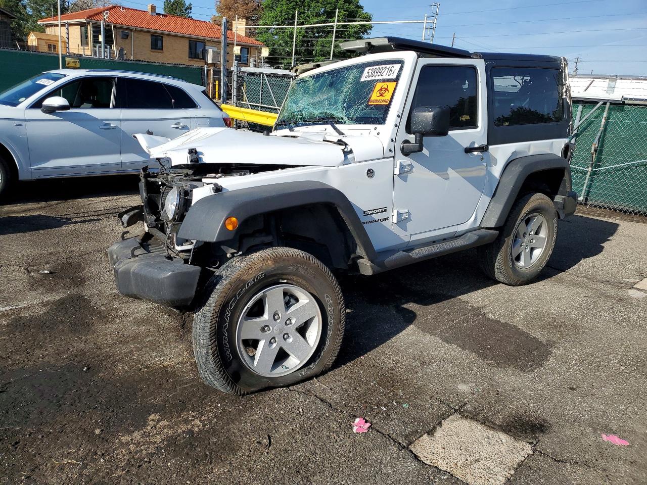 2018 Jeep Wrangler Sport S, VIN 1C4AJWAG7JL829941 — Front end