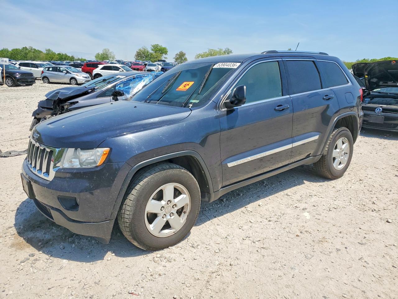 2013 Jeep Grand Cherokee Laredo, VIN 1C4RJFAG1DC577935 — Interior fire