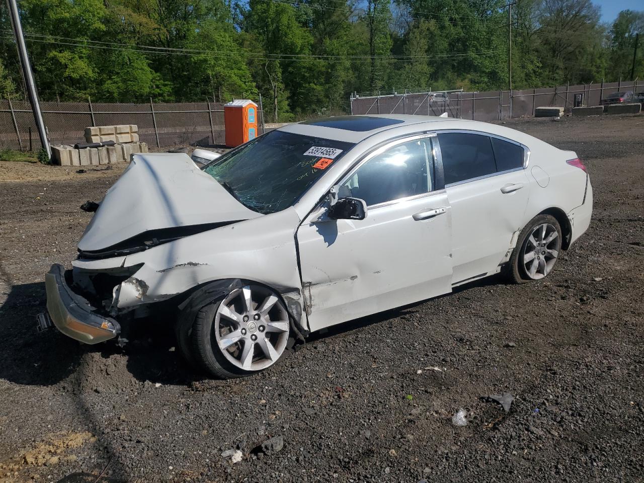 2014 Acura TL Technology, VIN 19UUA8F51EA006795 — Biohazard / chemical