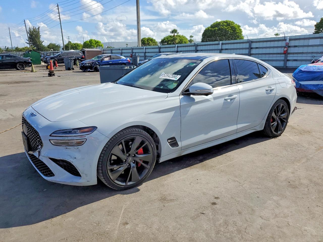 2022 Genesis G70 3.3T, VIN KMTG54TE5NU085675 — Front end