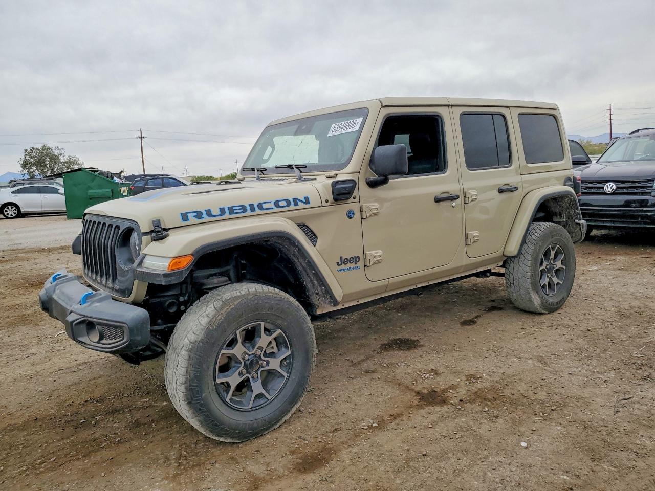 2022 Jeep Wrangler Unlimited Rubicon, VIN 1C4JJXR64NW249410 — Vandalism