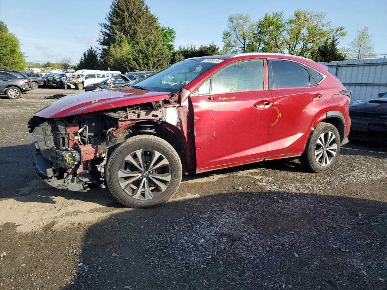 2019 Lexus NX 300, VIN JTJBARBZ4K2194204 — Front end