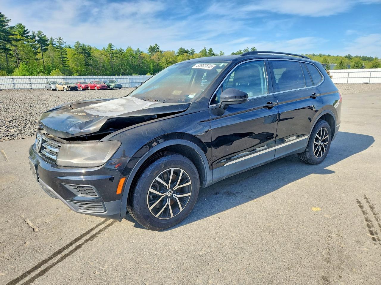 2021 Volkswagen Tiguan SE, VIN 3VV2B7AX3MM145867 — Engine fire