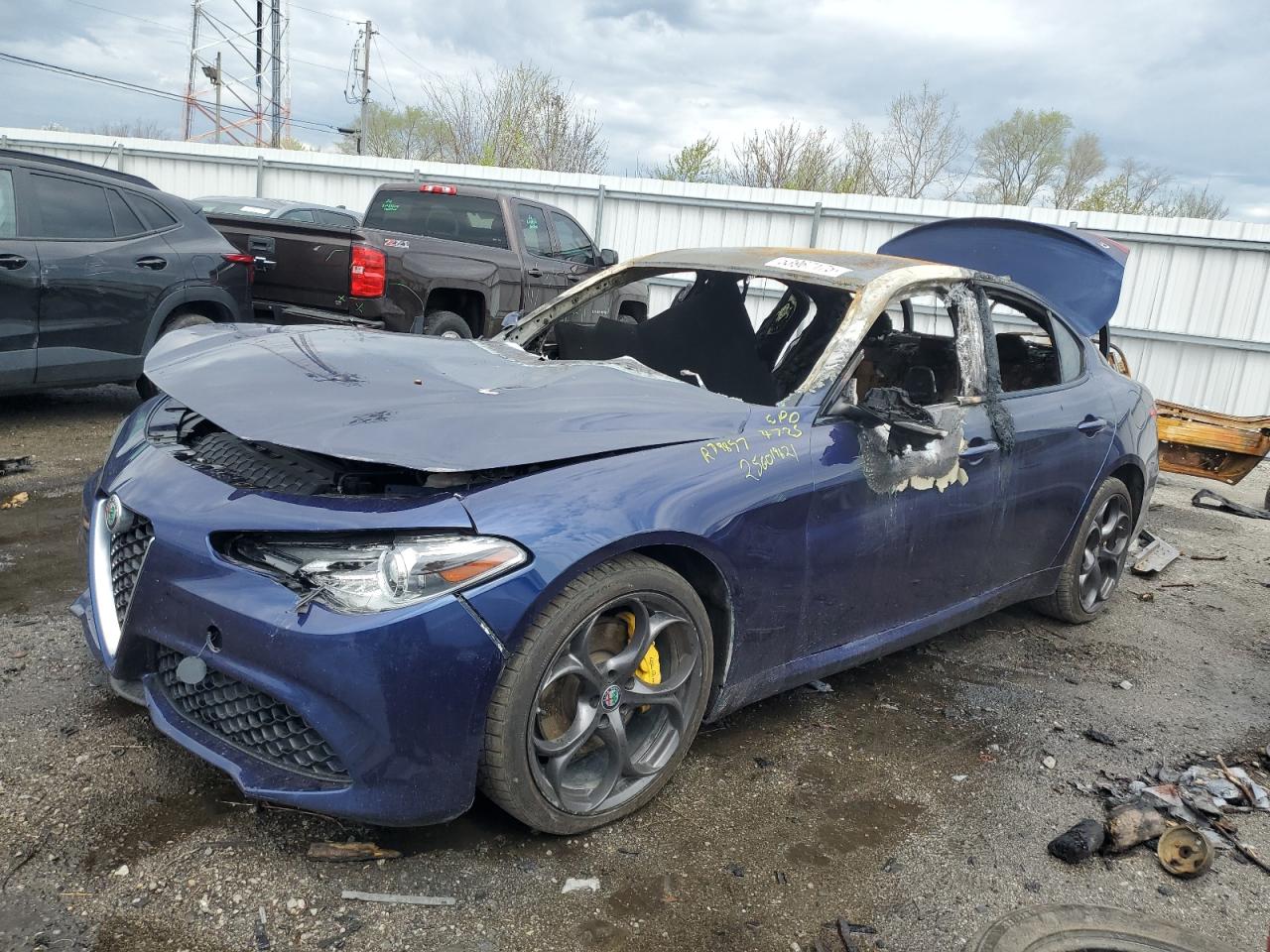 2020 Alfa Romeo Giulia, VIN ZARFANAN4L7633066 — Burn