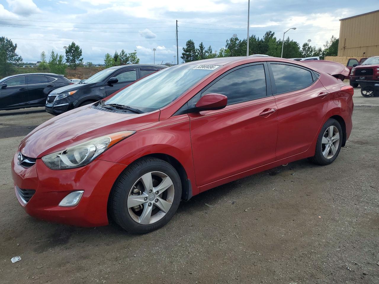 2013 Hyundai Elantra GLS, VIN KMHDH4AE6DU747334 — Rear end