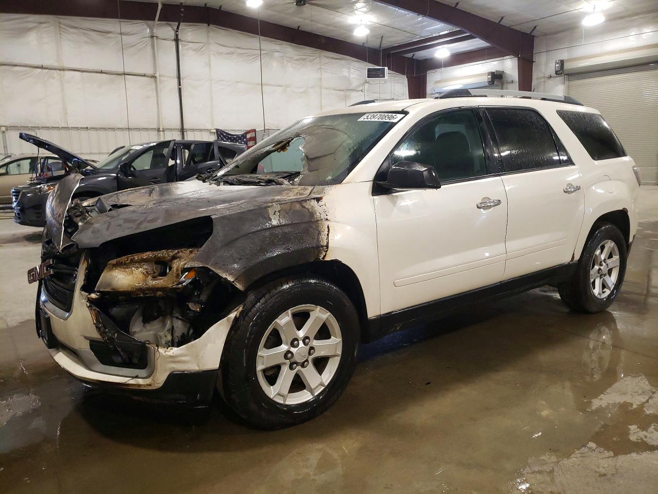 2014 GMC Acadia SLE, VIN 1GKKVPKD9EJ214879 — Engine fire