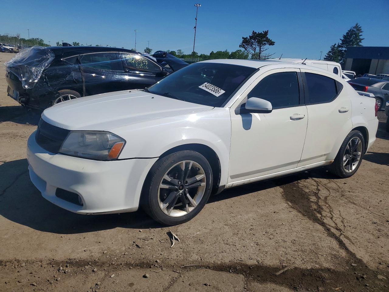 2012 Dodge Avenger SXT, VIN 1C3CDZCB4CN213533 — Rear end