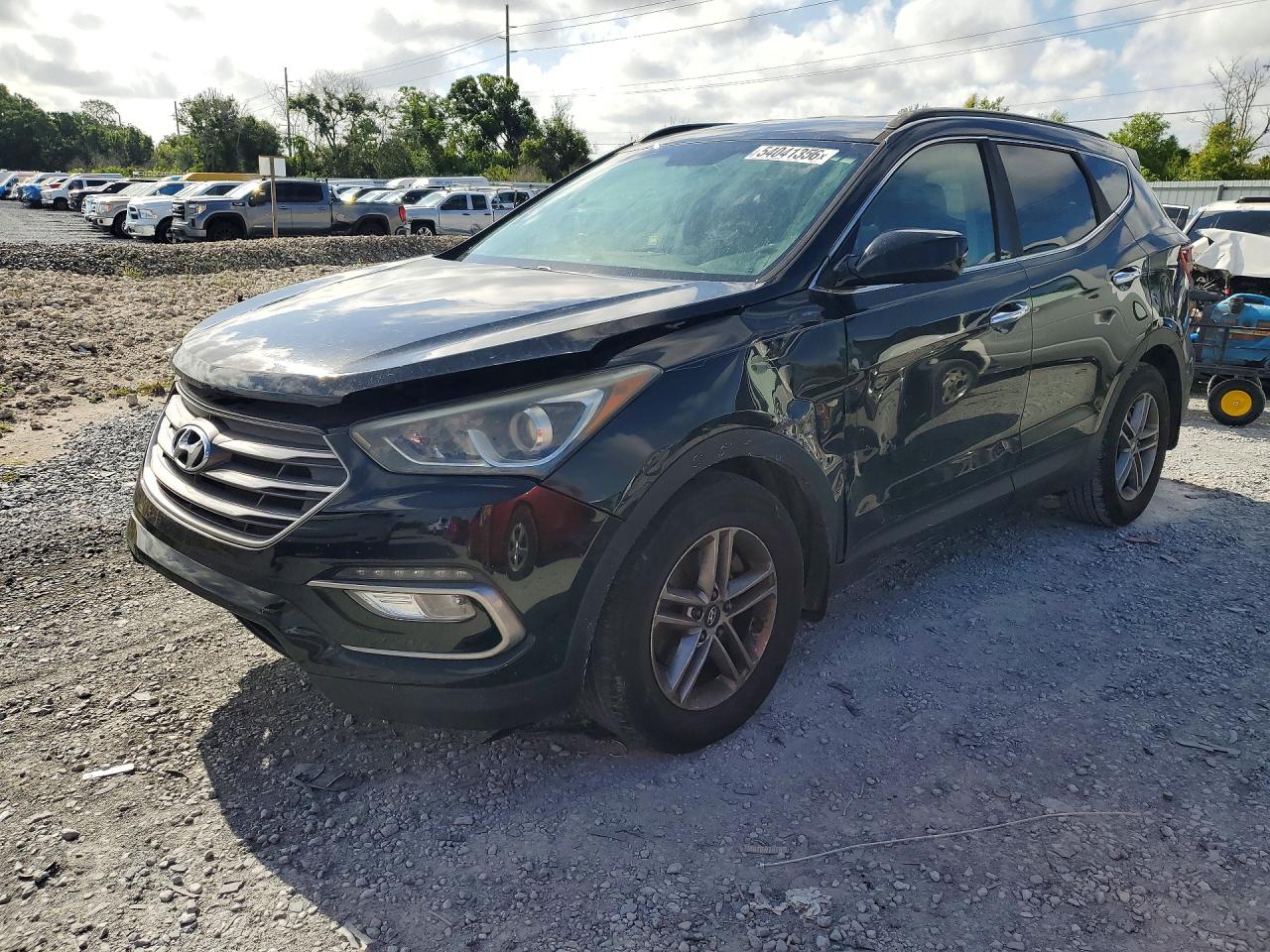 2017 Hyundai Santa Fe 2.4L, VIN 5XYZU3LB0HG429722 — Front end