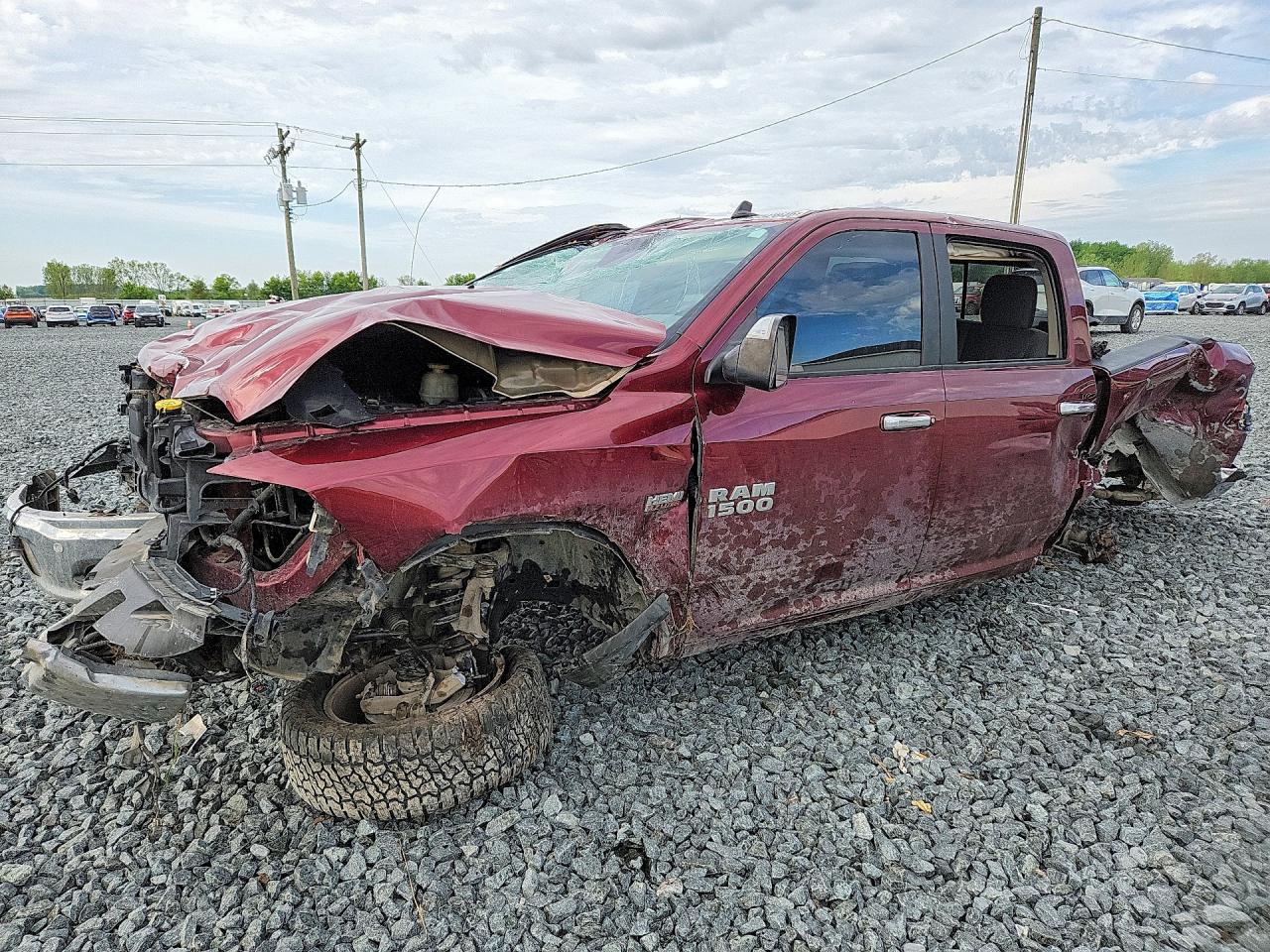 2017 Ram 1500 Big Horn, VIN 3C6RR7LTXHG641201 — Rollover
