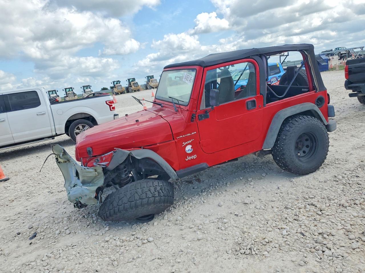 2002 Jeep Wrangler Sport, VIN 1J4FA49SX2P770343 — Front end