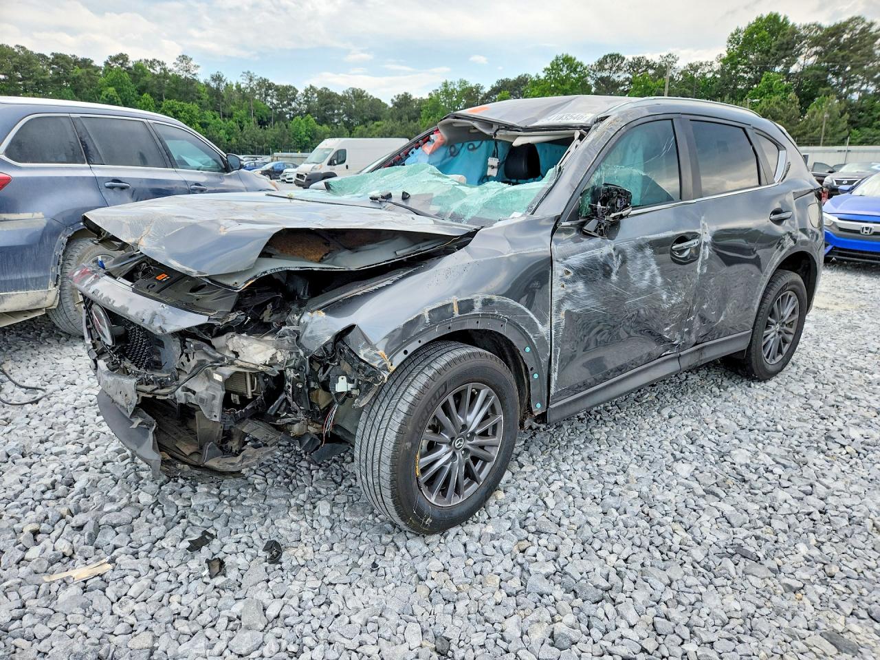 2020 Mazda CX-5 Touring, VIN JM3KFACM3L0819155 — Опрокидывание