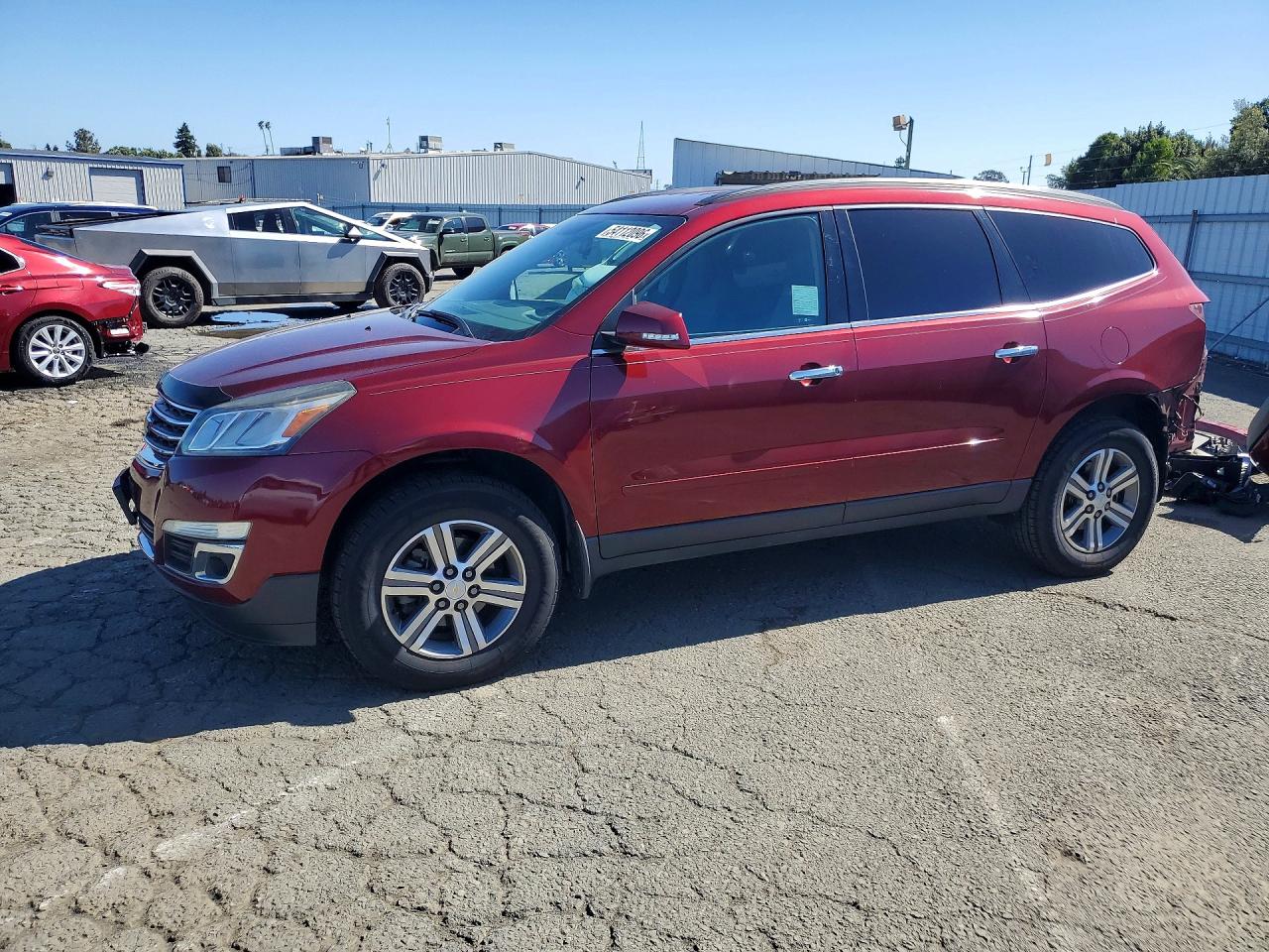 2017 Chevrolet Traverse LT, VIN 1GNKRGKD8HJ191168 — Rear end
