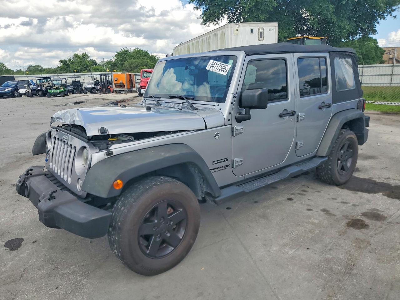 2018 Jeep Wrangler Unlimited Sport S, VIN 1C4BJWDG5JL876031 — Front end