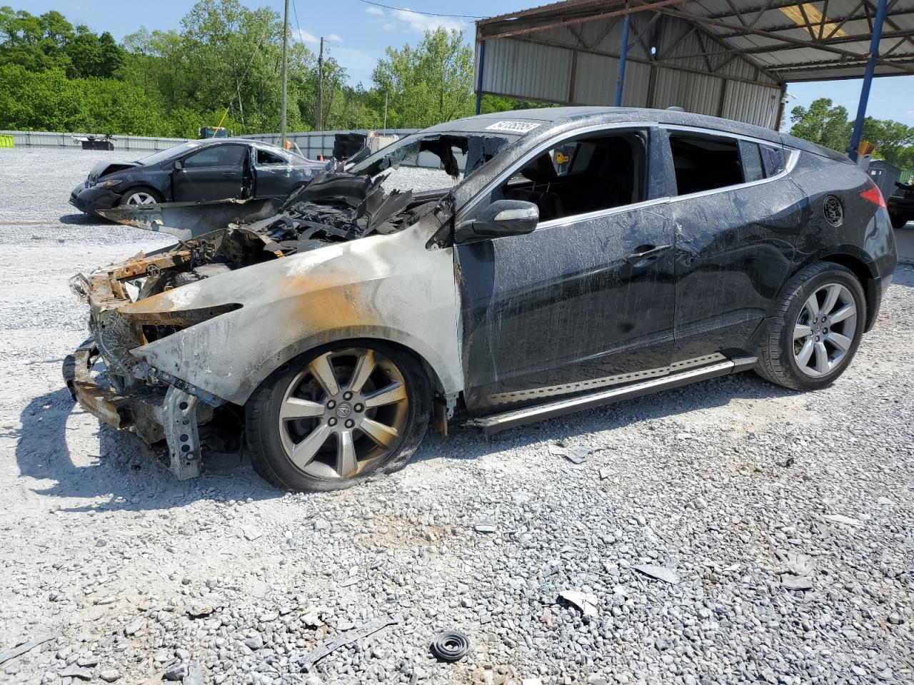 2012 Acura ZDX Technology, VIN 2HNYB1H46CH500765 — Engine fire