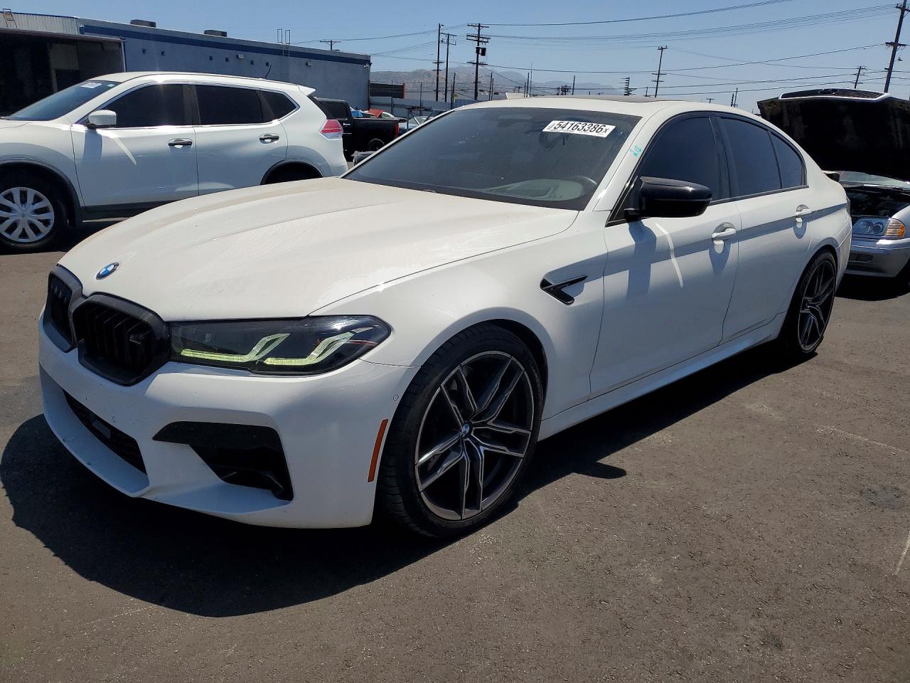 2021 BMW M5, VIN WBS83CH00MCF82410 — Rear end