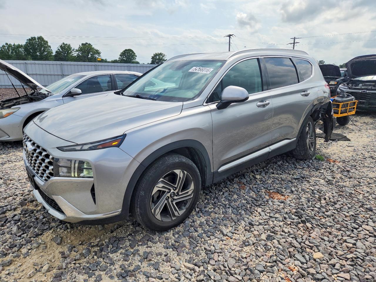 2021 Hyundai Santa Fe SEL, VIN 5NMS24AJ5MH355916 — Rear end