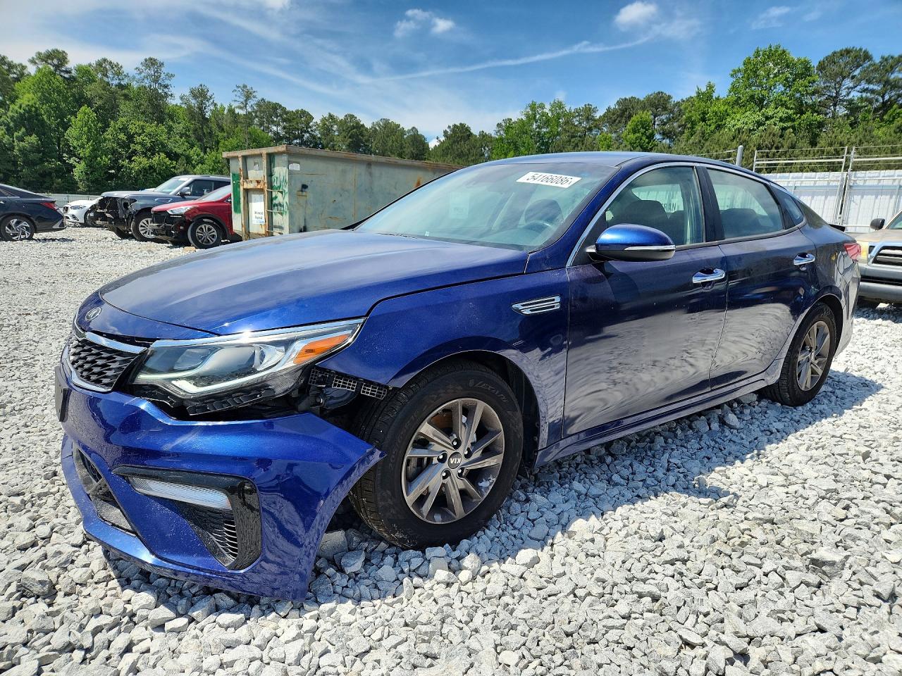 2019 Kia Optima LX, VIN 5XXGT4L32KG346460 — Front end