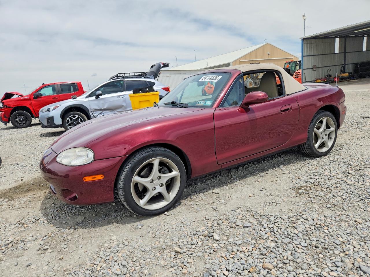 2003 Mazda MX-5 Miata Cloth, VIN JM1NB353230302642 — Hail