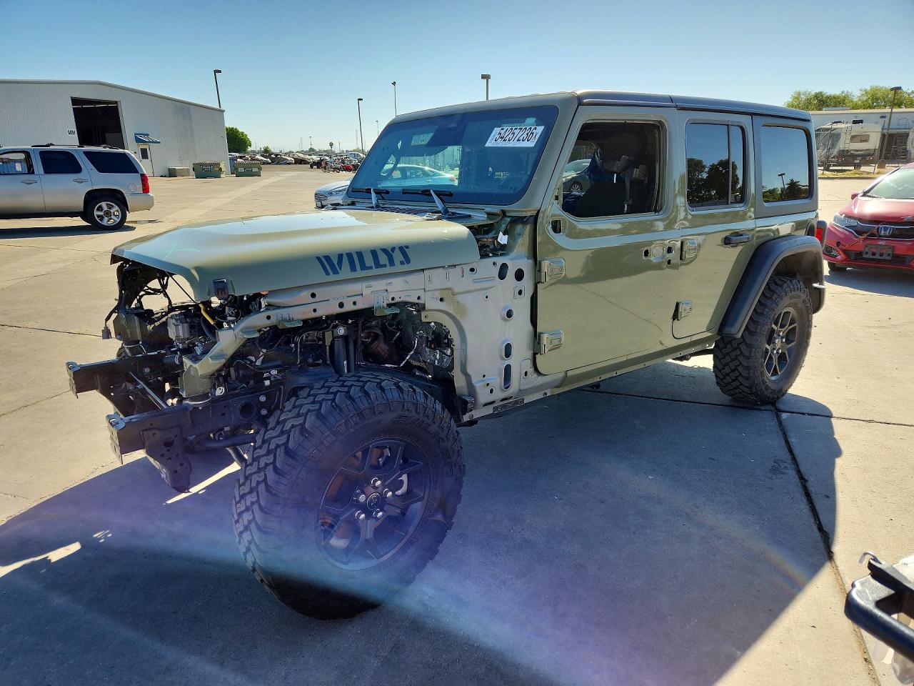 2025 Jeep Wrangler Willys, VIN 1C4PJXDG9SW650442 — Front end