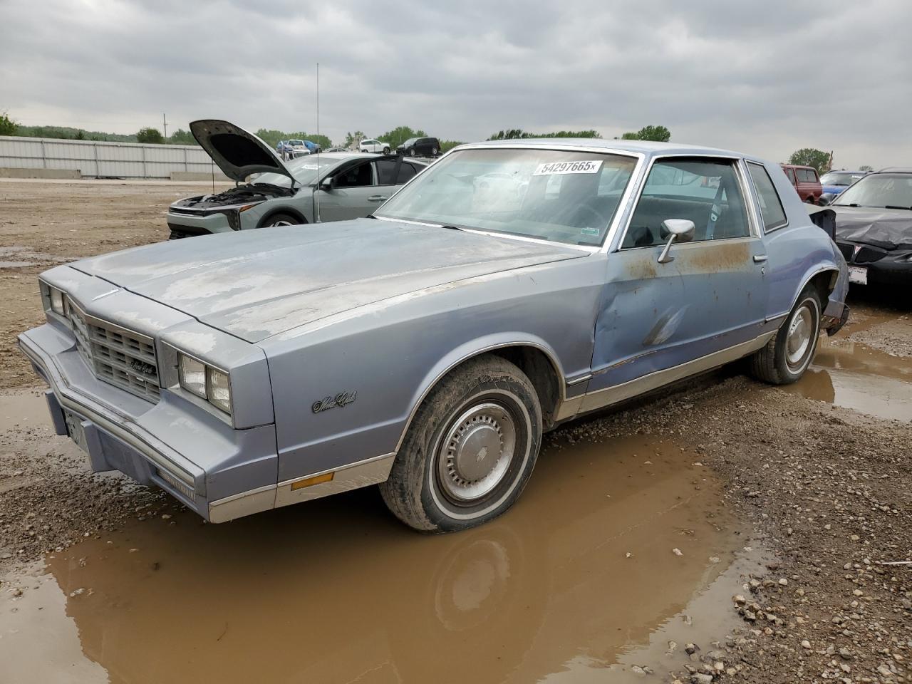1984 Chevrolet Monte Carlo, VIN 1G1AZ37H3ER221496 — Rear end