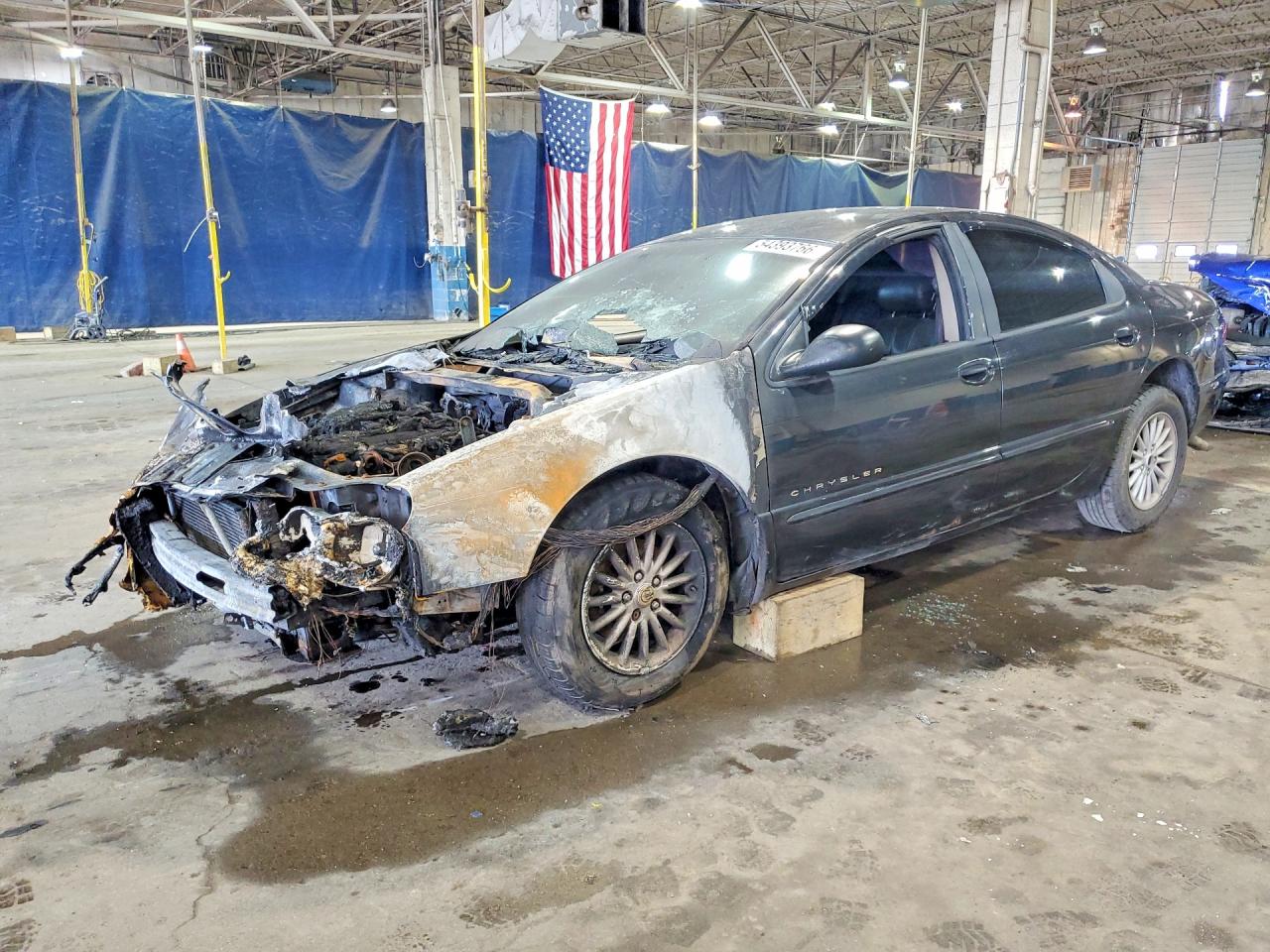 1999 Chrysler Concorde, VIN 2C3HD46J8XH794576 — Engine fire
