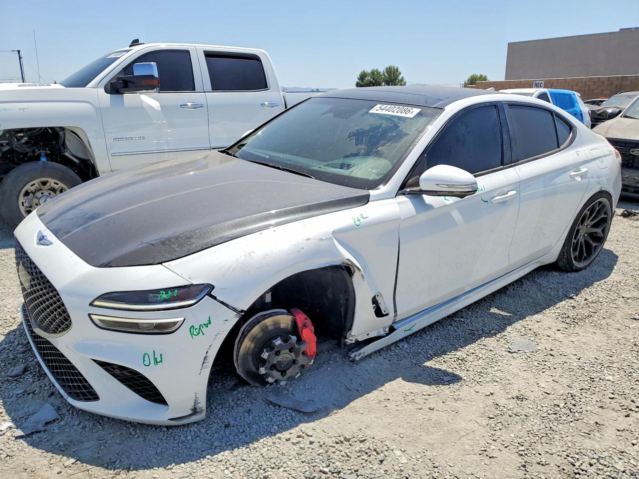 2023 Genesis G70 3.3T, VIN KMTG54TE8PU121944 — Undercarriage