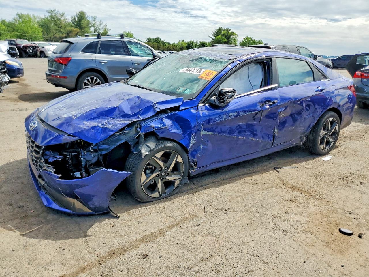 2022 Hyundai Elantra SEL, VIN 5NPLN4AG7NH078254 — Rollover