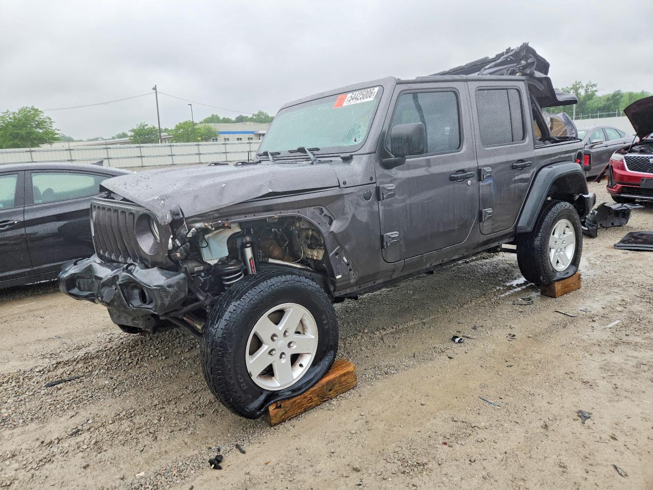2018 Jeep Wrangler Unlimited Sport S, VIN 1C4HJXDGXJW151555 — Front end