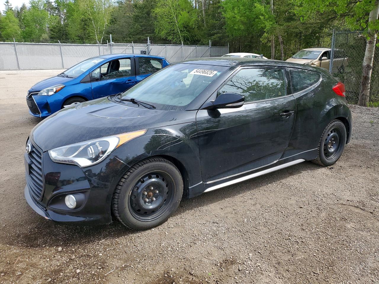2013 Hyundai Veloster Turbo, VIN KMHTC6AE8DU097203 — Front end