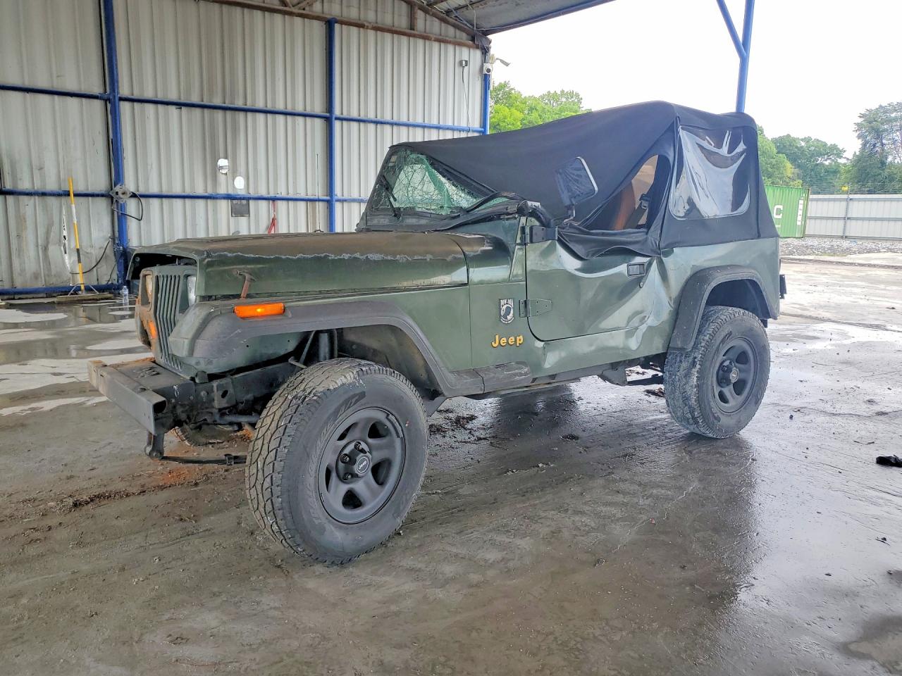 1995 Jeep Wrangler S, VIN 1J4FY19P3SP313282 — Rollover