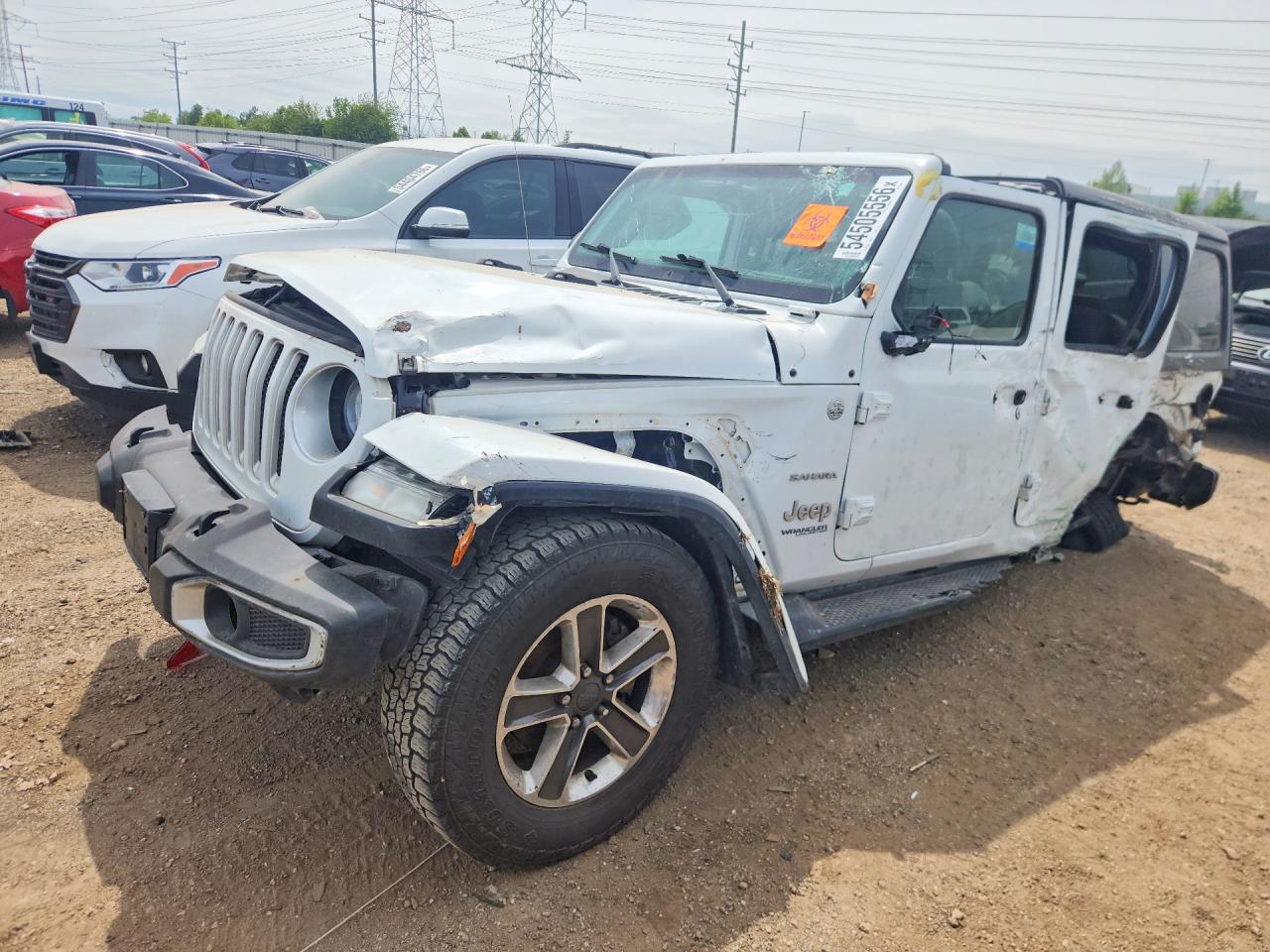 2020 Jeep Wrangler Unlimited Sahara, VIN 1C4HJXEN8LW197983 — Biohazard / chemical