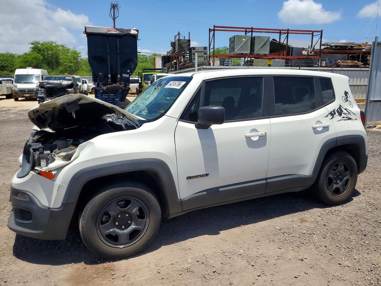 2017 Jeep Renegade Sport, VIN ZACCJAAB1HPE45109 — Front end