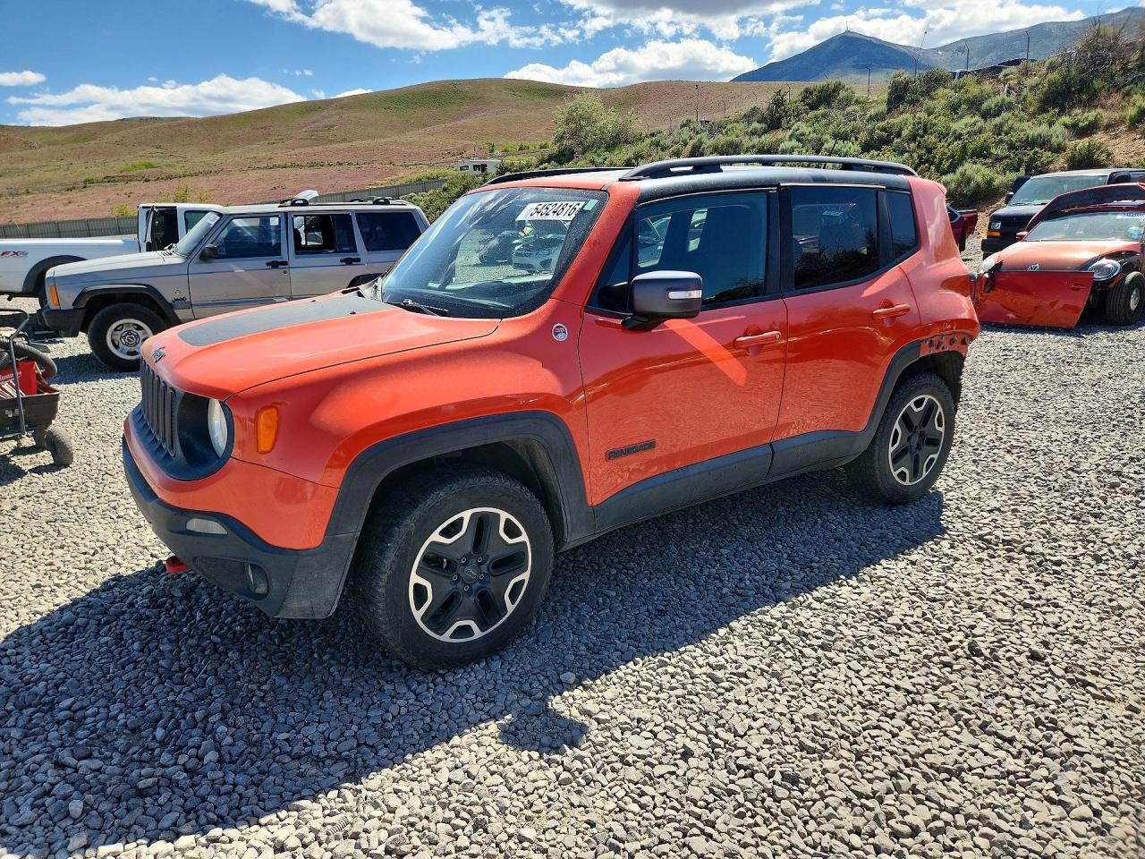 2015 Jeep Renegade Trailhawk, VIN ZACCJBCTXFPC40350 — Rear end