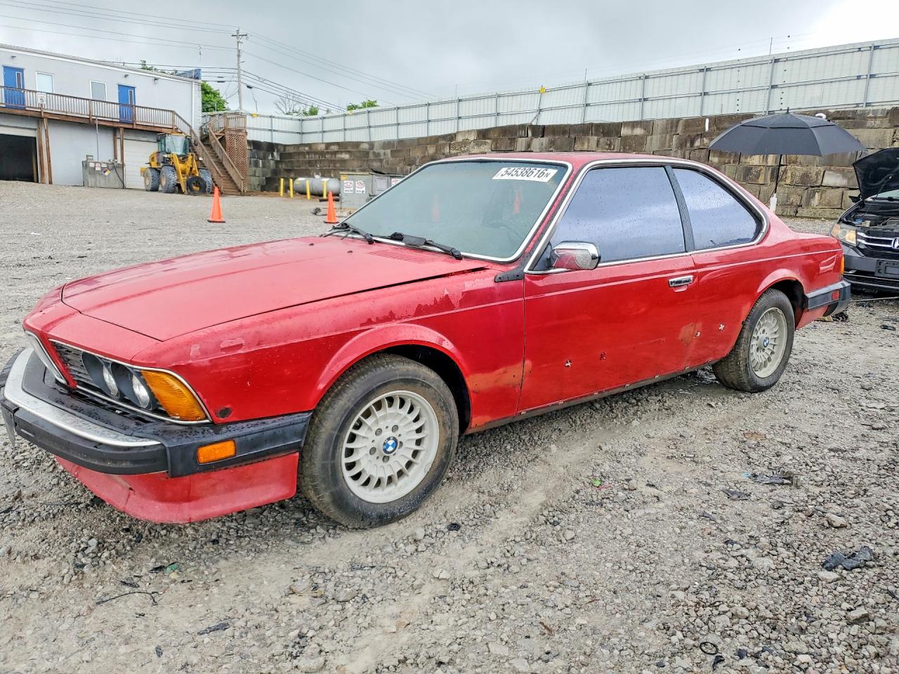 1987 BMW 6 Series, VIN WBAEC7404H0608080 — Frame damage
