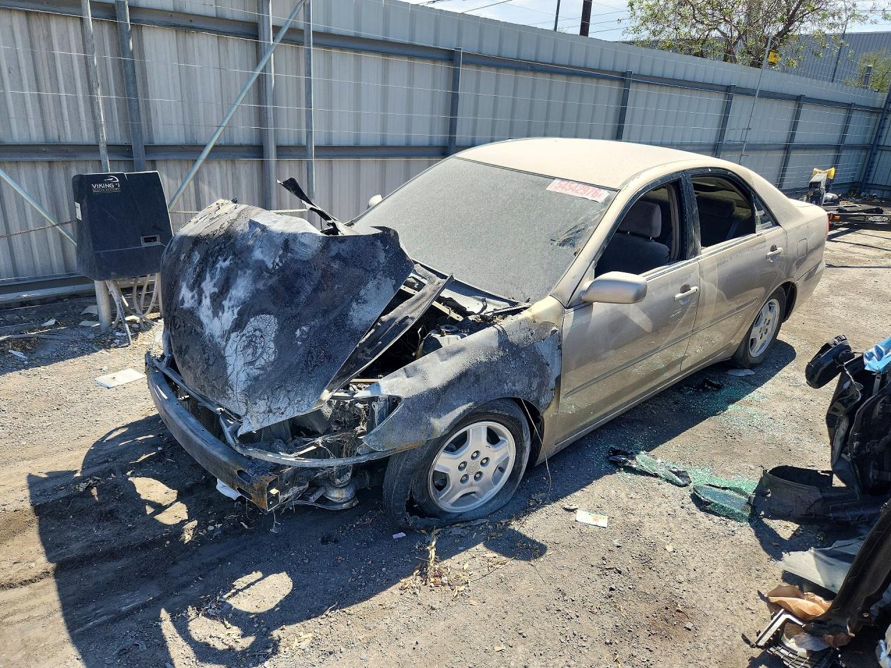 2002 Toyota Camry LE, VIN 4T1BE32K42U059912 — Engine fire