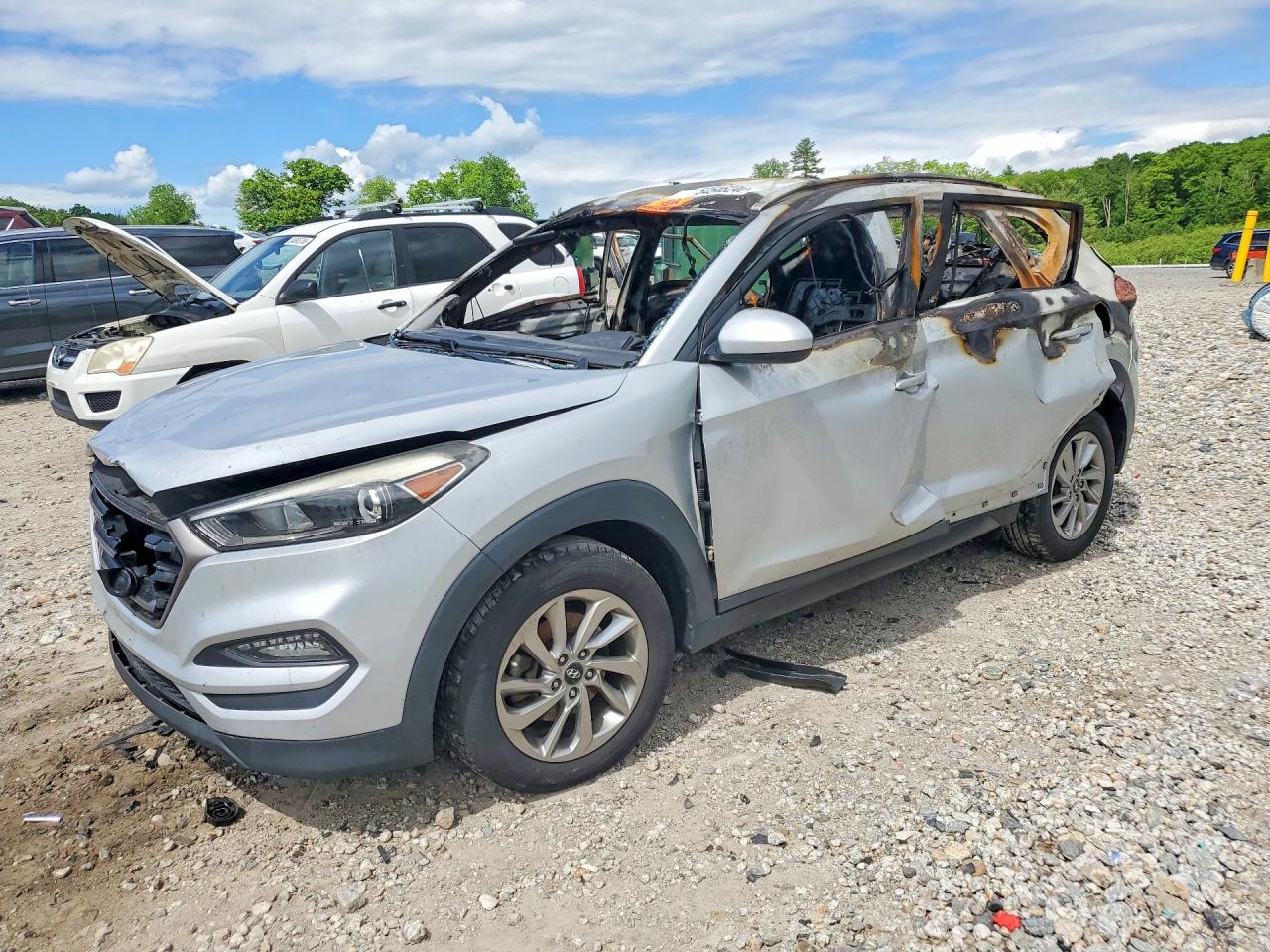 2016 Hyundai Tucson SE, VIN KM8J3CA48GU162889 — Interior fire