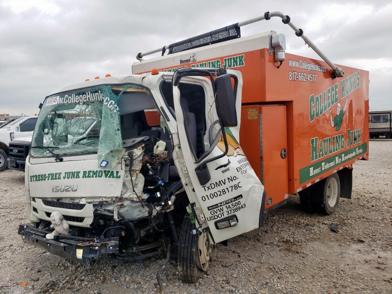 2021 Isuzu NPR, VIN 54DC4W1D8MS207599 — Front end