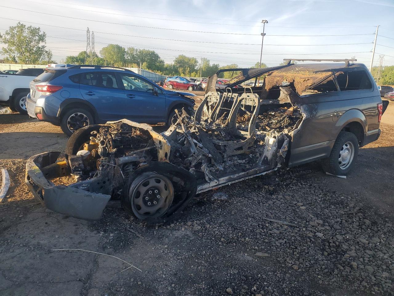 2018 Ford F-150 XL, VIN 1FTMF1CB7JKC20485 — Burn