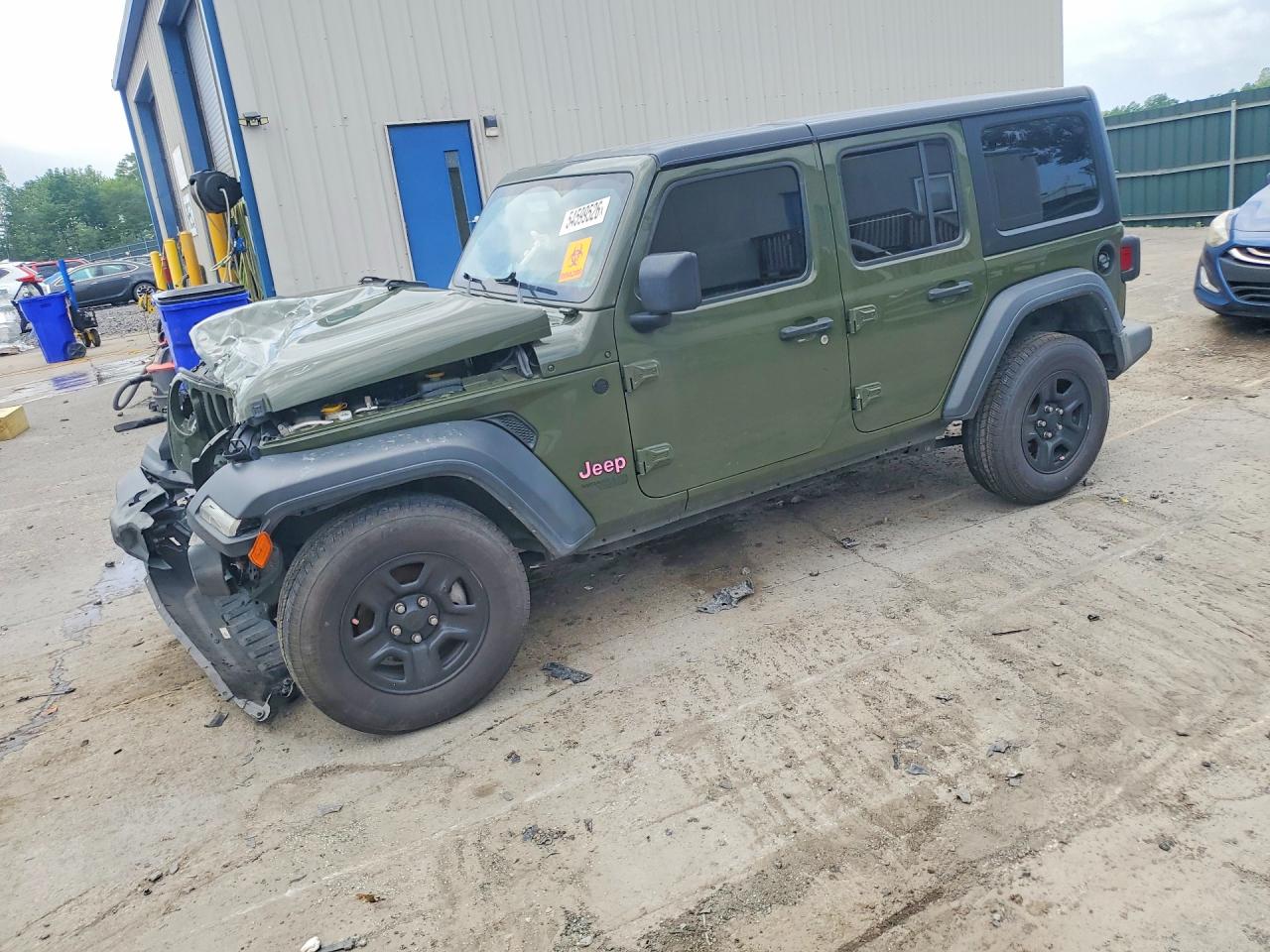 2021 Jeep Wrangler Unlimited Willys, VIN 1C4HJXDG6MW773607 — Front end